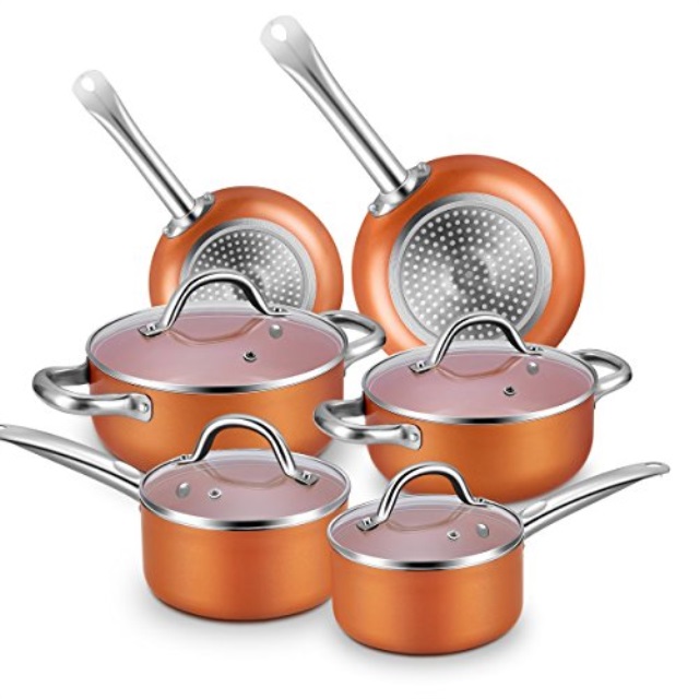 Nonstick Cookware Set Chitomax Hard Porcelain Enamel Nonstick Cookware Set Chitomax Hard Porcelain Enamel