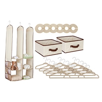 Delta Children Nursery Closet Organizer Beige 24 Piece