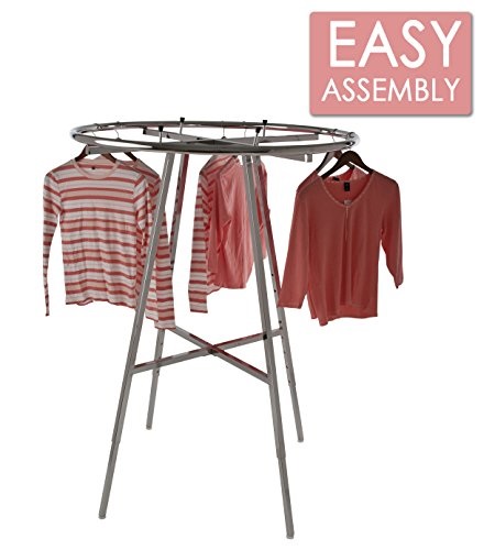 Folding Portable Garment Rack Econoco Display Rack Round Folding 42 Diameter Clothes