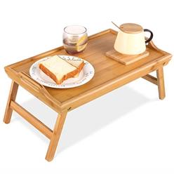 Bed Breakfast Tray Homfa Bamboo Breakfast Serving Tray With Handle Foldable Bed Table Laptop Desk Pad