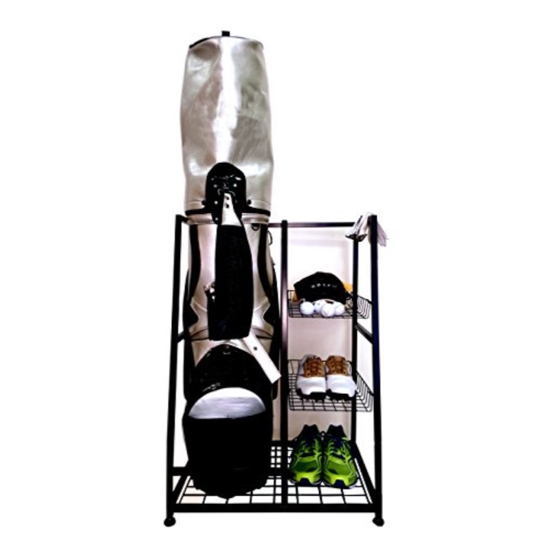 Twin Marks Single Golf Bag Organizer And Equipment Twin Marks Single Golf Bag Organizer And Equipment Rackshelves Keep Your Gear In One Place Two Basket Shelves