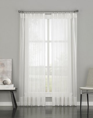 Pinch Pleated Sheers Curtainworks Soho Voile Sheer Pinch Pleat Curtain Panel 29 By 108 Oyster