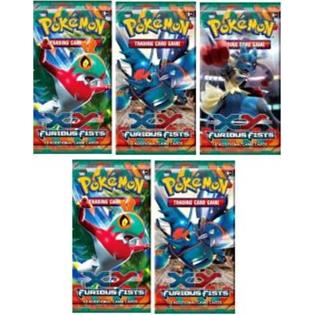 Pokemon Xy Furious Fists Xy3 Lot Of 5 Booster Packs Pokemon Xy Furious Fists Xy3 Lot Of 5 Booster Packs