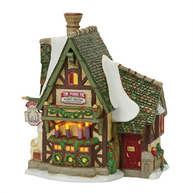 Dept 56 Department 56 Dickens Merry Fir Advent Wreaths Village Lit