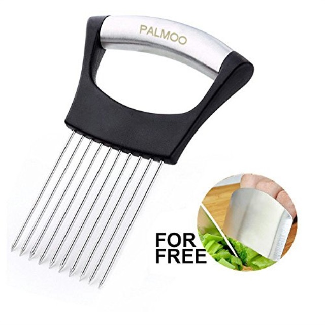 Palmoo Best Utensils Onion Holder Slicer Vegetable Tools Slicing Guide Vegetable Tomato Lemon Meat Holder Slicer Tools Cutter Stainl