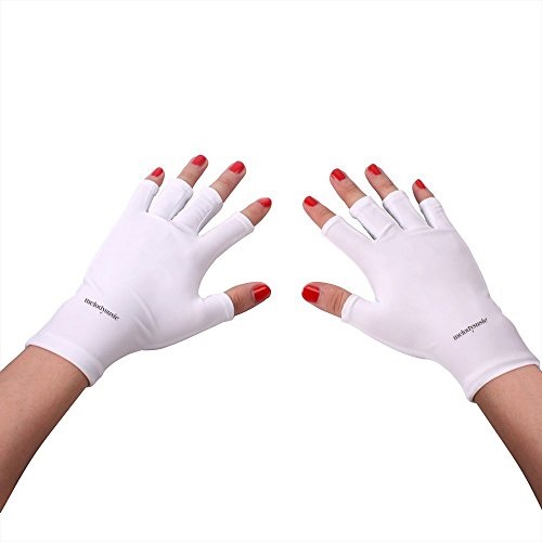 MelodySusie UV Shield Glove - Protect Hands from UV Light for Gel Manicures White