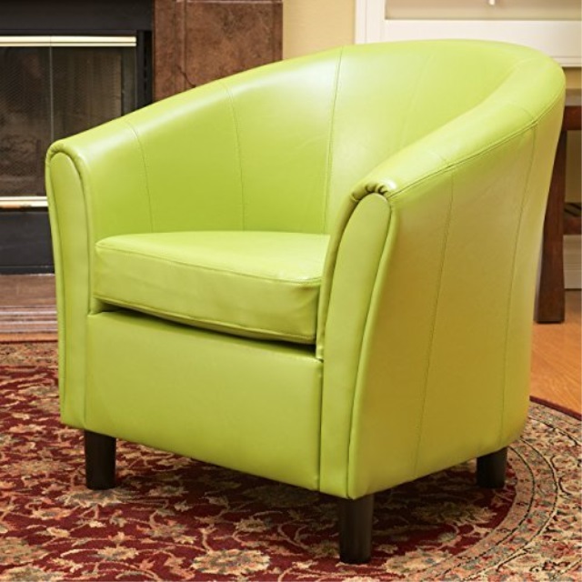 Christopher Knight Home 220323 Napoli, Lime Green Leather Chair