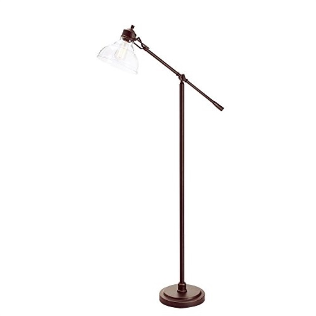 Hampton Bay 20045002 54 25 Led Oil Rubbed Bronze Counter Balance Floor Lamp Wglass Shade Hampton Bay 20045002 54 25 Led Oil, Oil Rubbed Bronze Floor Lamp