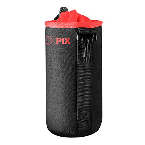 XPIX ALELEB07G2R43G4 Xpix XL Neoprene Pouch Bag for DSLR Camera Lens