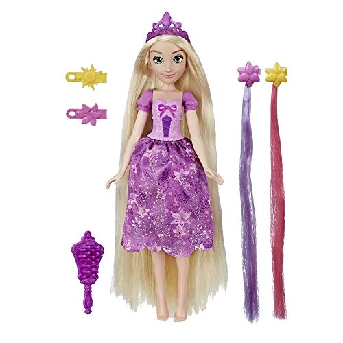 Disney Princess Hair Style Creations Rapunzel Fashion Doll Hair Styling Toy  with Brush Hair Clips Hair