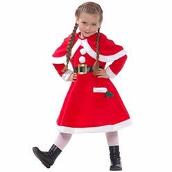 Girls Mrs Santa Claus Christmas Dress Kids Costume Girls Mrs Santa Claus Christmas Dress Kids Costume