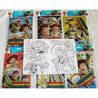Download Coloring Book 12 Sets of Disney Pixar Toy Story and Crayon Set Children Party Favors Bag Filler