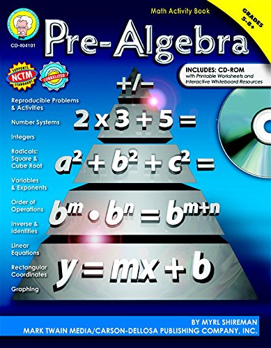 INDSTB002ENVKGO Mark Twain PreAlgebra Math Activity Book