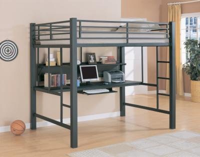 Metal Full Loft Bed With Desk, Sears Loft Beds