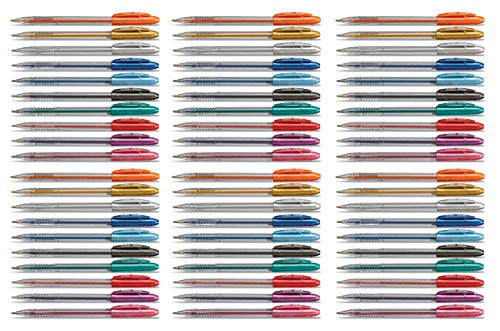 Linc S-1001G-ASST Set of 60 LINC Metallic Glitter Gel Pens! Sparkle Shine!  Bulk Assorted Colors Gel Pens! (60 Gel Pens)