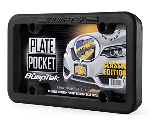 BumpTEK Plate Pocket (Classic Edition) - The Thickest, Toughest, All Rubber Front Bumper Guard, Front Bumper Protection, License