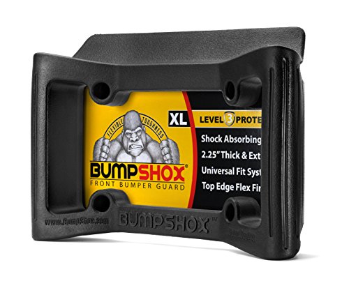 BumpShox XL Front Car Bumper Protection, Ultimate Front Bumper Guard. Front Bumper Protection License Plate Frame. Tougher Than 