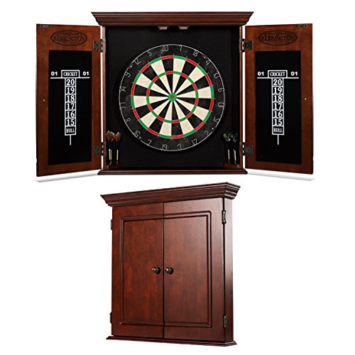 Barrington Billiards Bristle Dartboard Cabinet Set Professional Hanging Classic Sisal With Self Healing Bristles And Accessories Barrington Billiards Bristle, Hanging Dartboard Cabinet