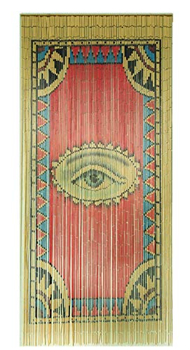 Tachilc The Eye Bamboo Beaded Curtain For Doorway Boho Closets Door Beads Decoration Tachilc The Eye Bamboo Beaded Curtain, Bohemian Beaded Curtains