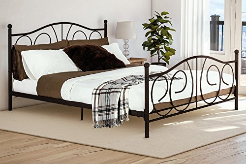 Dorel Dhp Victoria Metal Bed Frame, Adjustable Height Metal Bed Frame Full