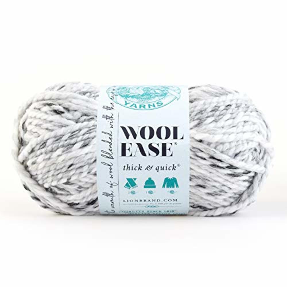 Lion Brand Yarn 640-505 Wool-Ease Thick & Quick Yarn, 1 Pack, Marble