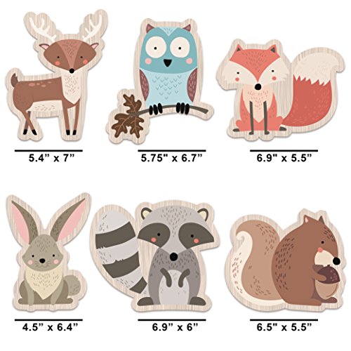Twerp Woodland Creatures Large Laminated Card Stock Cutouts | Woodland  Animal Baby Shower Decorations | Forest