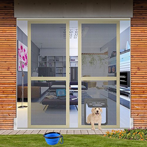 Catoop Screen Door Pet Protector For Sliding Automatic Set Of 2 Lock Lockable Dog Catoop Screen Door Pet, Sliding Screen Door Protector