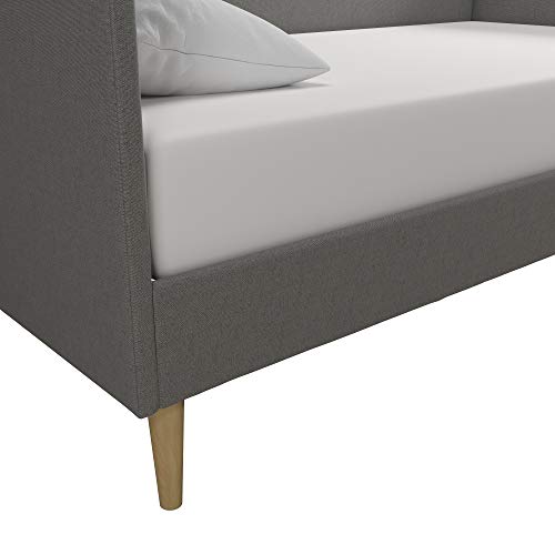 Dorel Dhp Franklin Mid Century Upholstered Daybed Sofa Bed Twin Size Frame Grey Linen Dorel Dhp Franklin Mid Century, Upholstered Daybed Sofa Bed Frame Full Size