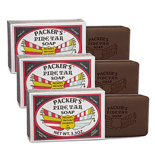 Packers Pine Tar Soap 3 Pack | The Original Men?? Bar Soap With Natural Pine  Tar and Pine Oils | All Natural Pine Soap Bar with