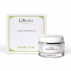 LAveu Facial Exfoliating Gel - Cleansing Exfoliant Solution with Green Tea, Witch Hazel, Dead Sea Minerals - Gentle & Natural Fa