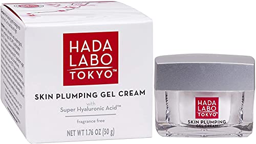 Hada Labo Tokyo Skin Plumping Gel Cream 1.76 Fl Oz - with Super Hyaluronic Acid & Collagen - 24 Hour Moisture & visible Line Plu