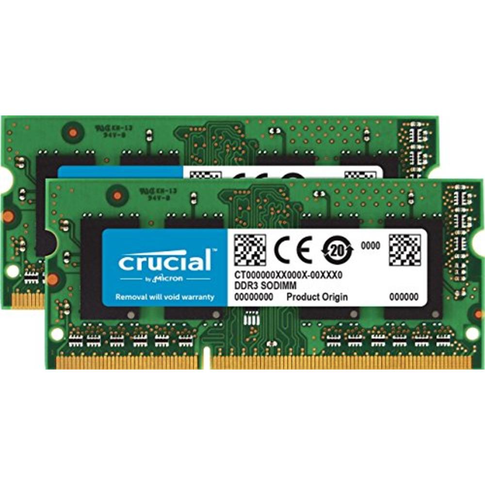 Crucial 8Gb Kit (4Gbx2) Ddr3/Ddr3L 1866 Mt/S (Pc3-14900) Unbuffered Sodimm 204-Pin Memory - Ct2K51264Bf186Dj