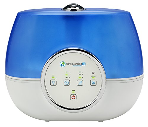 Pureguardian Duda Energy pureguardian h4810ar ultrasonic warm and cool mist humidifier for bedrooms, quiet, filter-free, 120 hr, 2 gal treated tank surf