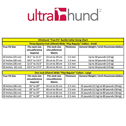 Ultrahund Dog Collar Play Regular Buckle Durable Waterproof Fits Neck 14 5 To 17 5 Pink Ultrahund Dog Collar Play Regular Buckle Durable Waterproof Fits Neck 14 5 To 17 5 Pink