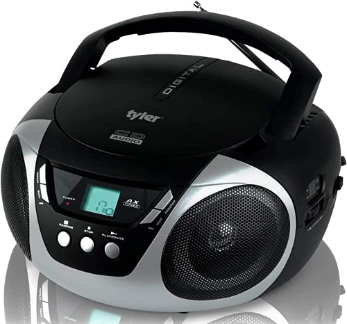 TAU101-SL Tyler Portable CD Player Boombox Radio AM/FM Top ...