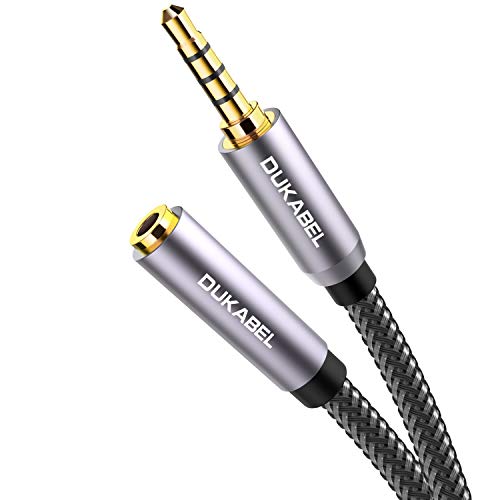 DUKABEL Headphone Extension Cable, 3.5mm Male to Female Stereo Audio Cable Lossless Audio Sound Premium Audio Cord Extension Cab