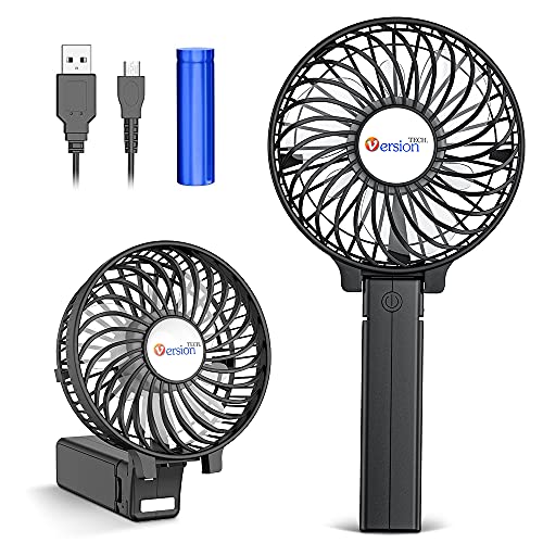 VersionTECH. Mini Handheld Fan, USB Desk Fan, Small Personal Portable Table Fan with USB Rechargeable Battery Operated Cooling F