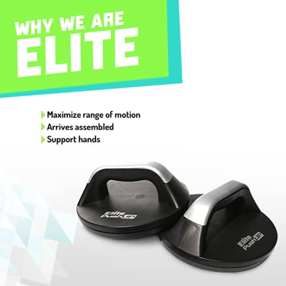 Elite Sportz Equipment Elite Sportz Push Up Bars - The Smooth Rotation Makes a Pushup on The Hands, Meaning You Will Feel Less Wrist Pain Than When Doi