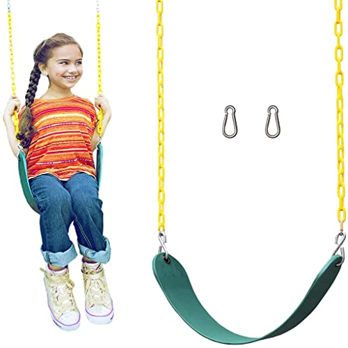 Jungle Gym Kingdom Swings for Swing Set - Heavy Duty Parts, Chain & Seat - Replacement Playground Accessories Kit for Kids Backyard Outdoor Swingse