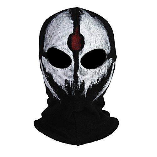 Innturt Fabric Ghost Mask Balaclava Skull Hood Red & White