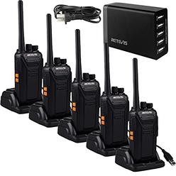 Retevis Rt27 Two Way Radios Long Range Rechargeable,Walkie Talkies For Adults,Vox Hands Free,Heavy Duty 2 Way Radio With 5-Port 