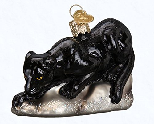 Old World Christmas Animal Collection Glass Blown Ornaments for Christmas  Tree, Prowling Panther