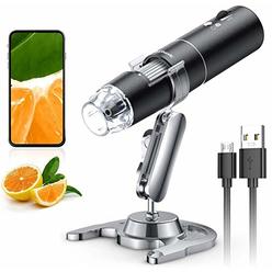 Skybasic Wireless Digital Microscope, Skybasic 50X to 1000X WiFi Handheld Zoom Magnification Endoscope Camera Magnifier 1080P FHD 2.0