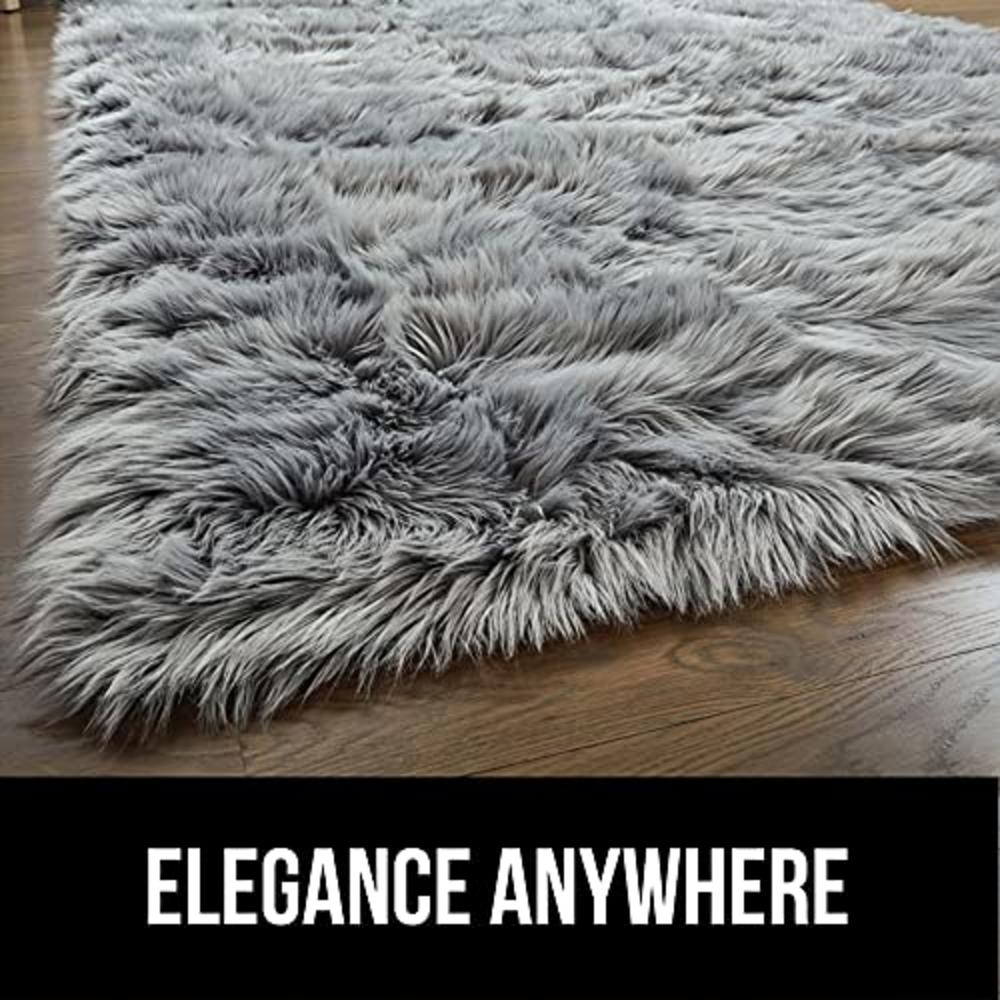 Gorilla Grip Thick Fluffy Faux Fur Washable Rug, Shag Carpet Rugs for Baby  Nursery Room, Bedroom, Luxury Home Decor, Soft Floor