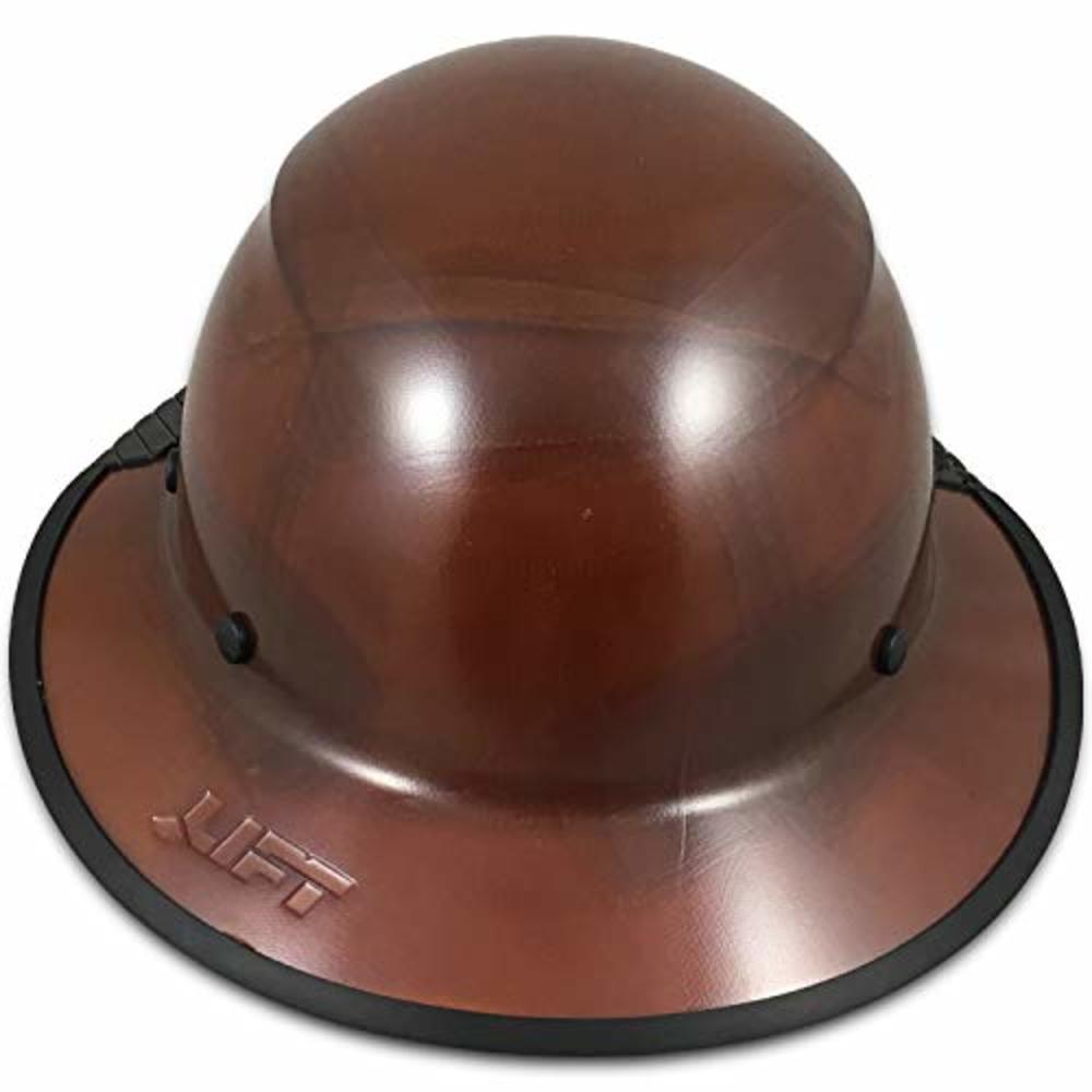 Texas America Safety Company DAX Fiberglass Composite Hard Hat with Hard Hat Tote- Full Brim, Natural Tan with Protective Edging