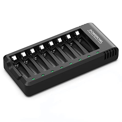Powerowl Powerowl 8 Bay a Battery Charger Usb High Speed Charging Independent Slot For Ni Mh Ni Cd Rechargeable Batteries No Ada Powerowl Powerowl 8 Bay a Battery Charger Usb High Speed Charging Independent Slot For Ni Mh Ni Cd Rechargeable Batteries No Ada