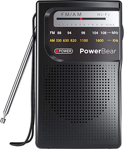 Powerbear Portable Radio | Am/Fm, 2Aa Battery Operated With ...