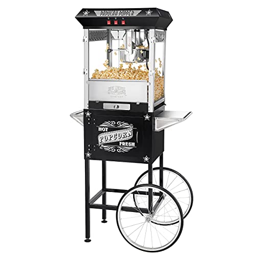 Great Northern Popcorn Company Great Northern Popcorn Black Paducah 8 Ounce Antique Popcorn Machine and Cart