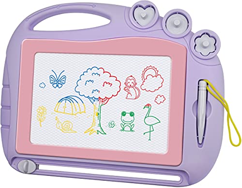 AiTuiTui Magnetic Drawing Board Travel Size, Erasable Doodle Etch Sketching Writing Pad Travel Games for Kids in Car, Early Educ