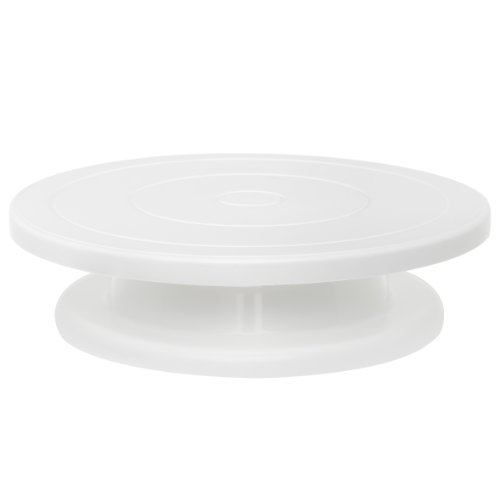 Ateco Revolving Cake Decorating Stand, Plastic Turntable and Base, 11-Inch Round, White
